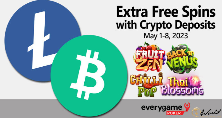 Everygame Poker Awards 20 Extra Free Spins for Cryptocurrency Deposits