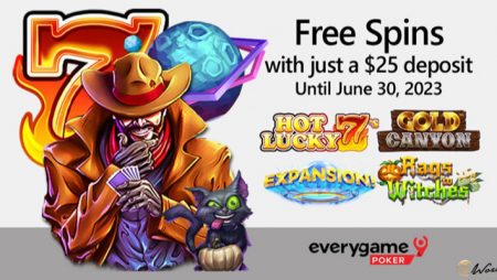 Everygame Poker Slots Players Can Receive Up To 100 Free Spins After Depositing At Least $25