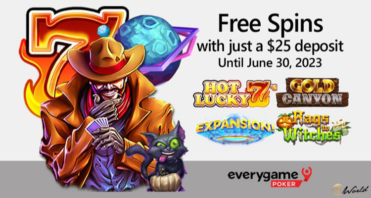Everygame Poker Slots Players Can Receive Up To 100 Free Spins After Depositing At Least $25