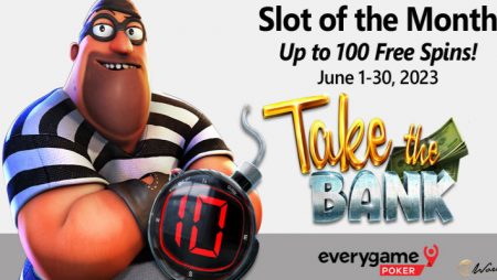 Everygame Poker Awards Up To 100 Free Spins On Take The Bank Slot