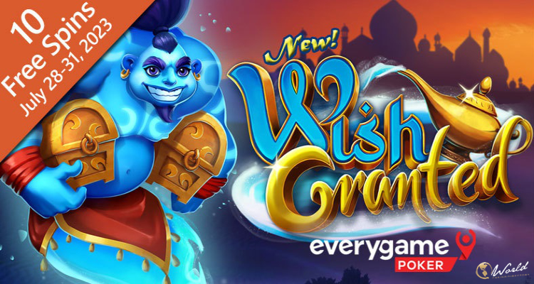Everygame Poker Offers 10 Free Spins On New Betsoft’s “Wish Granted” Slot