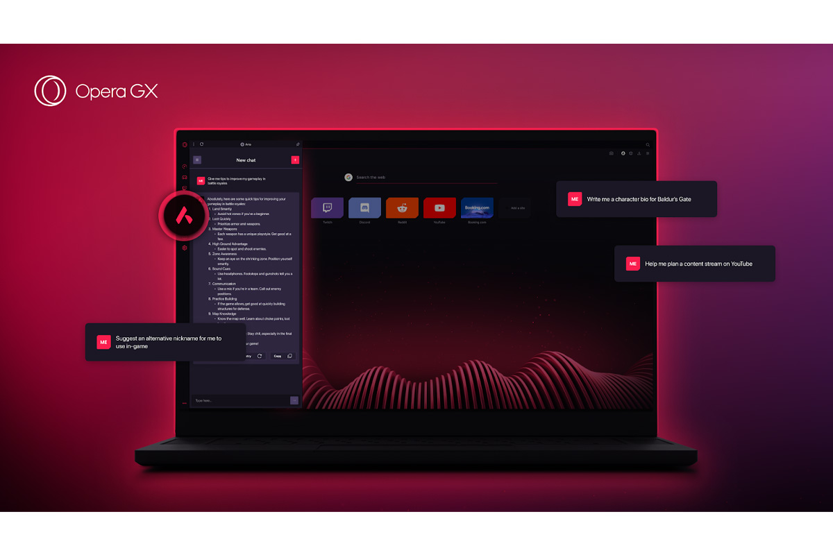 Opera GX adds Aria: browser AI to beef up your browsing