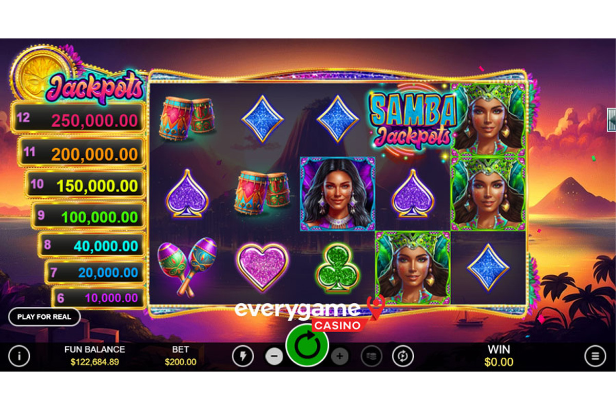 Everygame Casino Releases Exotic New Samba Jackpots Slot
