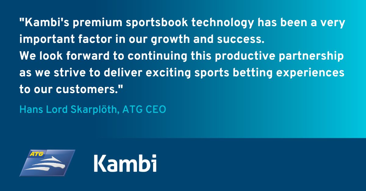 Kambi Group plc extends multi-channel sportsbook partnership with Swedish giant ATG