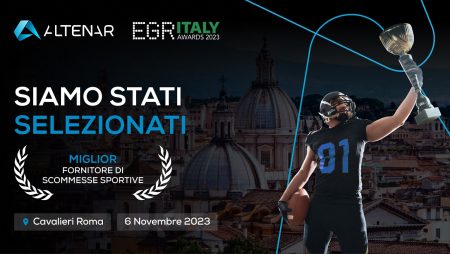 Altenar shortlisted for Sports Betting Provider at EGR Italy Awards 2023