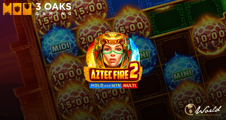 Explore the Mysterious Jungle and Win Great Prizes in the Newest 3 Oaks Gaming Release Aztec Fire 2: Hold and Win Multi