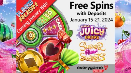 Everygame Poker Awards Free Spins for Two Slot Releases and Launches New Betsoft Release