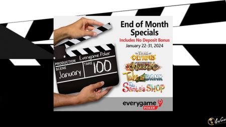 Everygame Poker Offers Up to 100 Deposit-Free Spins From January 22 – 31