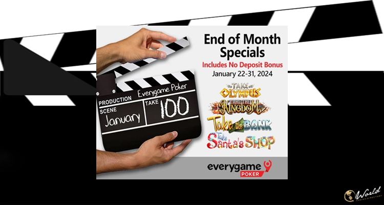 Everygame Poker Offers Up to 100 Deposit-Free Spins From January 22 – 31