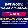 ZERO RAKE in WPT Global’s $2.5M GTD Warm Up Festival; Full Schedule Released